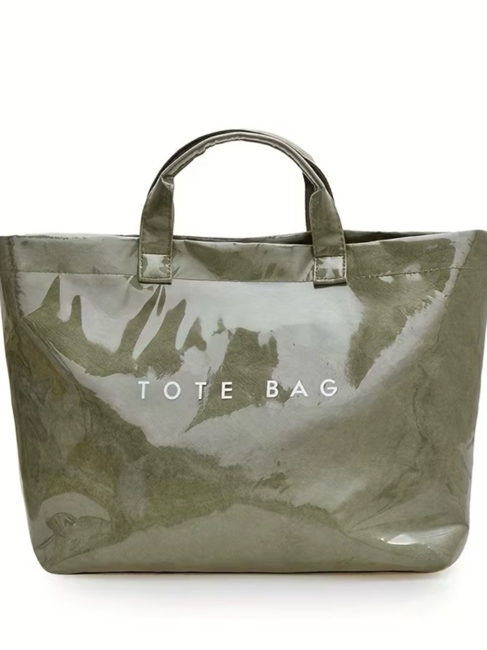 Tote Bag Women's Olive Green Patent Tote